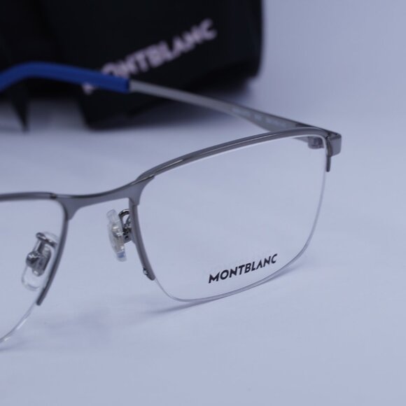 Montblanc MB0107O 002 Rectangle Eyeglasses 56mm – Ruthenium - Picture 8 of 11